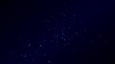 Daha az parlak yıldızlı minimal gece yıldızları. Geceleri koyu mavi arka planda parlayan bir yıldız. Vektör tasarımı Yıldızlar uzayda yanıp sönüyor