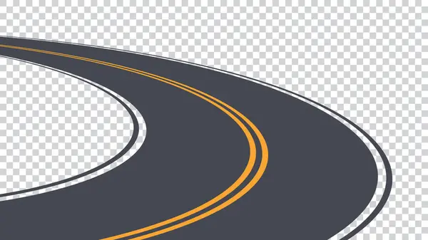 Beyaz arka planda kıvrımlı eğri yol bilgisi kavramının soyut vektör çizimleri. Ulaşım için kavisli yol.