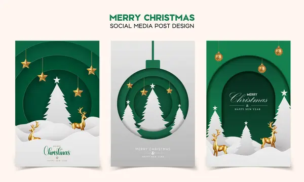 Noel kutlaması vektör arkaplan tasarımı. Çam ağacı, şeker kamışı ve hediye kutuları ve kırmızı zarif arkaplanda dekorasyon unsurları olan Noel mesajları..