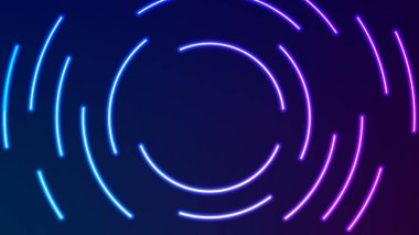 Mavi ve ultraviyole neon arka plan. Fütürist ışıldayan vektör tasarımı. Soyut teknoloji geçmişe dönük.