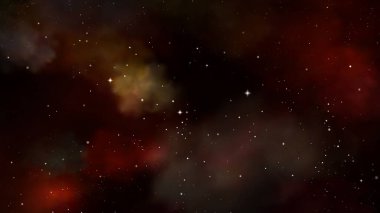 Space background with realistic nebula and stars clipart