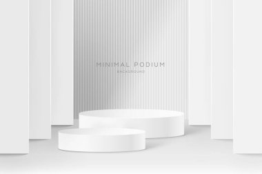 Boş stüdyo üssü, ışık ve gölge arka plan. ürün görüntüleme Boş Vektörü. 