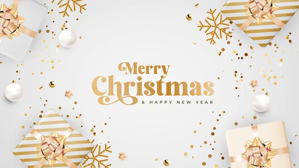 Noel Tatil Partisi Geçmişi. Mutlu yıllar ve Mutlu Noeller Poster Şablonu. Vektör Illustration EPS10