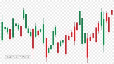 Şeffaf arka planda ticaret hattı grafiği, çizgi şeması finansal şeması. Ticaret ve finans için borsa grafikleri