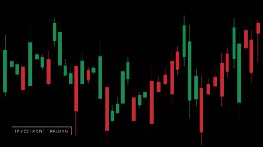 Siyah arka planda ticaret hattı grafiği, çizgi şeması finansal şeması. Ticaret ve finans için borsa grafikleri