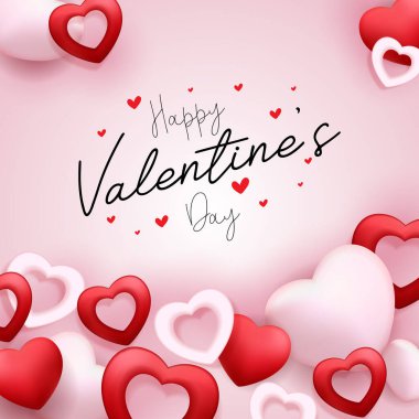 Sevgililer Günü poster tasarımı ve kalpli şablonlar. Kalp şeklinde Sevgililer Günü fotoframın kutlu olsun. Sevgililer Günü afişi arka planı