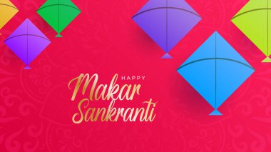 Mutlu Makar Sankranti Hindistan bayramı festivali. Mutlu Makar Sankranti Yaratıcı Sosyal Medya Postası. Makar Sankranti Festivali Tebrik Şablonu Tasarımı. Sankranti Festivali Kutlama Arkaplanı.