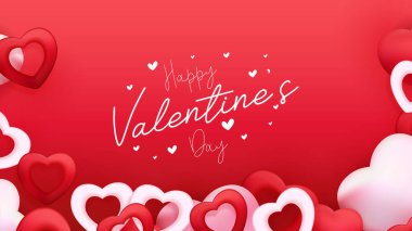 Sevgililer Günü poster tasarımı ve kalpli şablonlar. Kalp şeklinde Sevgililer Günü fotoframın kutlu olsun. Sevgililer Günü 'nü 14 Şubat Sevgililer Günü arkaplanda kutluyoruz.