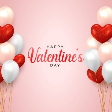 Sevgililer Günü poster tasarımı ve kalpli şablonlar. Kalp şeklinde Sevgililer Günü fotoframın kutlu olsun. Sevgililer Günü 'nü 14 Şubat Sevgililer Günü arkaplanda kutluyoruz.