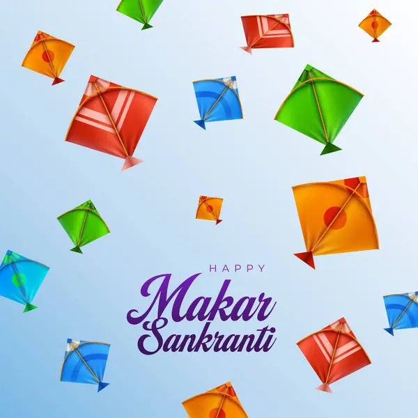 Mutlu Makar Sankranti Hindistan bayramı festivali. Mutlu Makar Sankranti Yaratıcı Sosyal Medya Postası. Makar Sankranti Festivali Tebrik Şablonu Tasarımı. Sankranti Festivali Kutlama Arkaplanı.