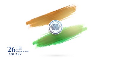 26 Ocak - Mutlu Cumhuriyet Günü Kutlama Vektörü Tasarımı. Ulusal renk ve sembolle Cumhuriyet Günü 'nü selamlıyoruz..