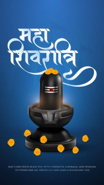 Happy Maha Shivratri Greeting, Mahashivratri Shiv Background Design. A Hindu festival celebrated of lord shiva night. clipart