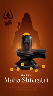 Mutlu Maha Shivratri Selamlar, Mahashivratri Shiv Arkaplan Tasarımı. Bir Hindu festivali Lord Shiva gecesini kutladı..