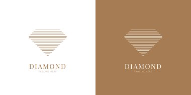 Minimum elmas logo tasarımı. Web sitesi ve uygulama için elmas iş simgesi. Elmas taşları ve semboller. Minimalist stil sanat kavramına sahip elmas mücevher logosu tasarımı.