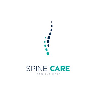 Omurga Bakımı Hastanesi logosu Vektör Yüksek Kaliteli Tasarım. Omurga Kliniği Logo Tasarımı. Omurga bakımı, hastane için kiropraktik konsepti 