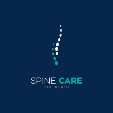 Omurga Bakımı Hastanesi logosu Vektör Yüksek Kaliteli Tasarım. Omurga Kliniği Logo Tasarımı. Omurga bakımı, hastane için kiropraktik konsepti 