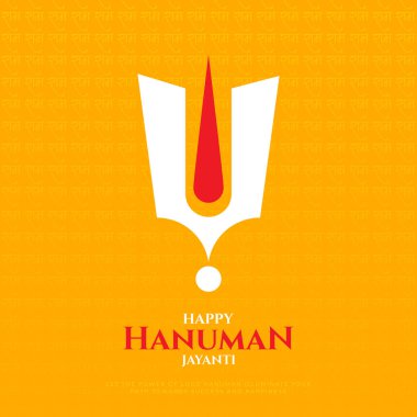 Mutlu Hanuman Jayanti Hint selamlaması, Tanrı Hanuman Arkaplan Tasarımı. Bir Hindu festivali Tanrı Hanuman 'ın doğum gününü kutladı. İngilizce çeviri: 