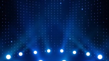 Sahne ışıkları sahne arkası. Soyut spot ışığı arka planı. Sahne ve sunumlar için izole edilmiş parlak ışık ışıkları. Sahnede renkli ışıklar.