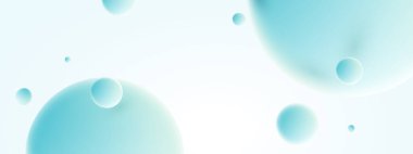 3 boyutlu top soyut arka plan. Hafif Gradyan, az zıplayan, gölge ve ışık efektli bir top. Gerçekçi 3d kabarcık arkaplanı.