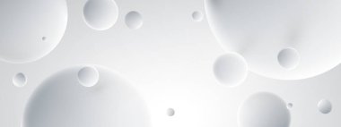 3 boyutlu top soyut arka plan. Hafif Gradyan, az zıplayan, gölge ve ışık efektli bir top. Gerçekçi 3d kabarcık arkaplanı.