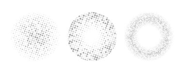 Noktalı resim arka plan noktalı. Noktalı resim efekti vektör desen. Beyaz arka plan üzerinde izole daire noktalar.