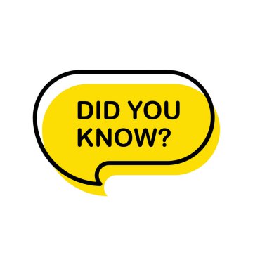 Soru tasarım illüstrasyonunu, vektör işaretini, komik gerçek ikonu illüstrasyonunu biliyor muydun?