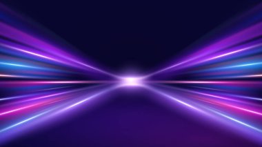 Yayılan çizgilerin dış ticaret işaretleri için parlak etkilerinin bir göstergesi. Sancaklar için hareket ışığı etkisi. Yukarı doğru uzanan kıvrımlı ışık yolu. Hızlı araba.. 