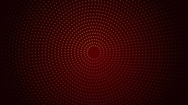 Soyut mavi dinamik daire noktalı doku, kopyalama alanı olan koyu mavi arkaplan. Modern fütüristik basit nokta deseni. Vektör illüstrasyonu