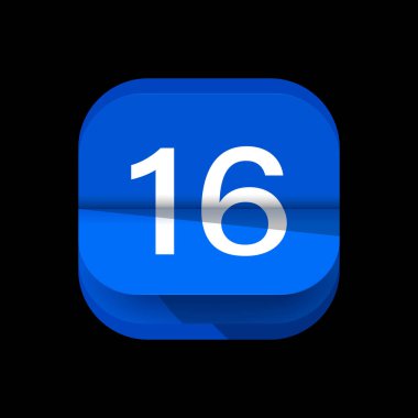 Takvim logosu, dijital takvim logosu. Basit takvim uygulaması simgesi logo tasarımı. Takvim Uygulaması simgesi 1 ile 31 tarihleri arasında. Tarih bilge takvim simgesi