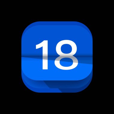 Takvim logosu, dijital takvim logosu. Basit takvim uygulaması simgesi logo tasarımı. Takvim Uygulaması simgesi 1 ile 31 tarihleri arasında. Tarih bilge takvim simgesi