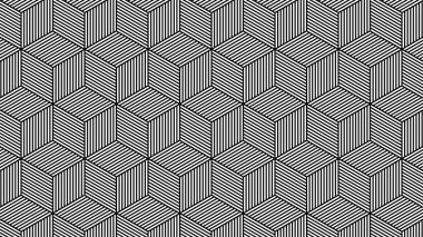Soyut siyah beyaz çizgi. Geometrik üçgen doku arka planı. Altıgen desenli. Eski moda konsept. Altıgen ağ tasarımı. Üçgen ve altıgen şekilli modern arkaplan.