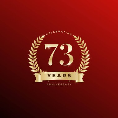 Kutlama için Zarif Modern Altın Renkli Kutlama Logosu 