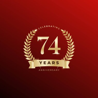 Kutlama için Zarif Modern Altın Renkli Kutlama Logosu 