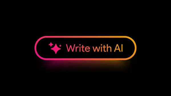 Al düğmesiyle yaz. Komut düğmesini yeniden yaz. Yapay zeka anahtarı oluştur. LLM sihirli yıldız logosu. Makine öğrenme metin jeneratörü. Chatbot asistanı. UI tasarımı. Vektör illüstrasyonu. 