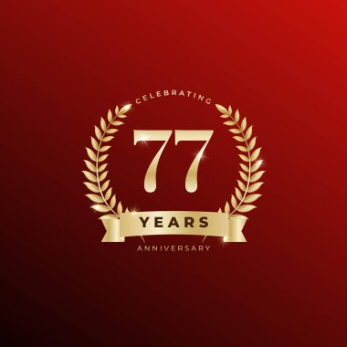 Kutlama için Zarif Modern Altın Renkli Kutlama Logosu 