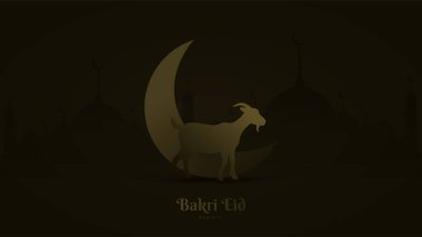 Kurban Bayramı İslam Festivali Arkaplan Tasarım Şablonu. Kurban Bayramı Mübarek Tebrik Arkaplanı. Tebrik kartı, poster ve afiş için soyut Vektör İllüstrasyonu.