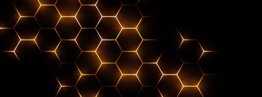Soyut arka plan oynanıyor. Hexagon teknolojisi fütüristik karanlık vektör soyut arka plan mavi ve pembe renkli parlak flaşlı altıgen. 