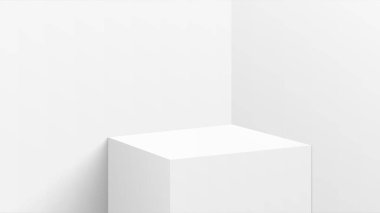 Soyut asgari sahne. Yumuşak malzeme tabanlı minimal podyum. Yumuşak podyum sahneleri ve kapakları yuvarlak ve kare şeklinde altın kaplamalı ürün sergi platformu. 