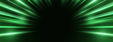 Modern soyut yüksek hızlı hareket. Karanlık arka planda hareket bulanıklığı olan dinamik hareketli ışık izleri. Panoramik yüksek hız teknolojisi kavramı, ışık soyut arkaplan. 