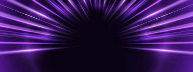 Modern soyut yüksek hızlı hareket. Karanlık arka planda hareket bulanıklığı olan dinamik hareketli ışık izleri. Panoramik yüksek hız teknolojisi kavramı, ışık soyut arkaplan. 