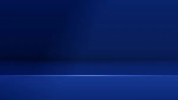 Lacivert Stüdyo Oda Vektörü. Ürün Sunumu ve Görüntü Mokup için Asgari Limbo Arkaplanı. Koyu mavi Arkaplan Boş Oda Stüdyosu.