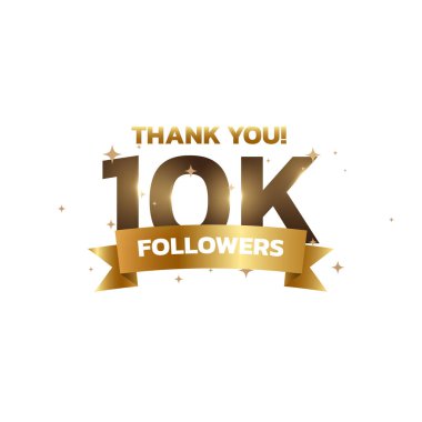 Taraftarlar için 10 bin takipçiye teşekkür ederiz. İzleyiciler teşekkür ederim arkaplan tasarımı.