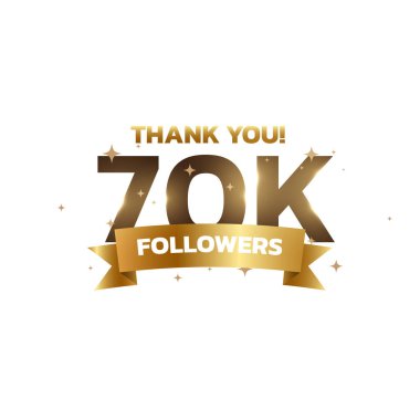 Taraftarları selamlayan 70 bin takipçiye teşekkür ederiz. İzleyiciler teşekkür ederim arkaplan tasarımı.