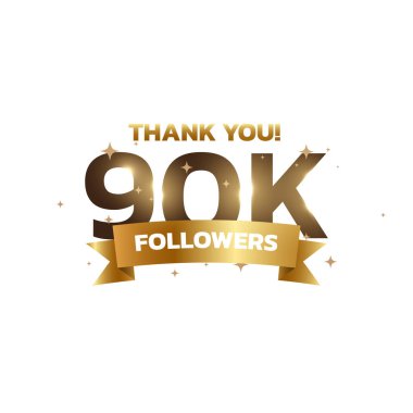 Taraftarları selamlayan 90 bin takipçiye teşekkür ederim. İzleyiciler teşekkür ederim arkaplan tasarımı.