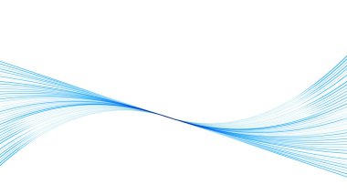 Soyut mavi kurdele. Mavi metalik girdap çizgisi. Lüks akış geçmişi. Vektör illüstrasyonu EPS10