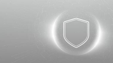 Koruma kalkanı. Sağlık hizmetleri. Sigortacılık. Mavi arkaplanda altıgen desenli şeffaf küre kalkanı içinde İşaretleme simgesi olan koruma kalkanı. 