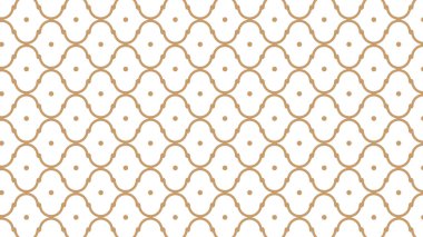 Geleneksel Çin geometrik tarzında kusursuz bir desen. Ay Çin Yeni Yıl Dekorasyonu için 3D şenlik süsü. beyaz ve altın soyut Asyalı vektör yaratıcı motif. 