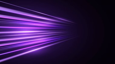 Panoramik yüksek hız teknolojisi konsepti, soyut ışık arkaplanı. Modern soyut yüksek hızlı hareket. Karanlık arkaplan üzerinde hareket bulanıklığı olan dinamik hareket ışığı izleri.