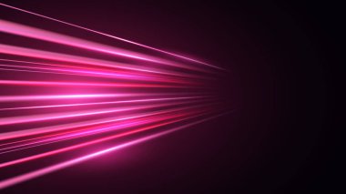 Panoramik yüksek hız teknolojisi konsepti, soyut ışık arkaplanı. Modern soyut yüksek hızlı hareket. Karanlık arkaplan üzerinde hareket bulanıklığı olan dinamik hareket ışığı izleri.