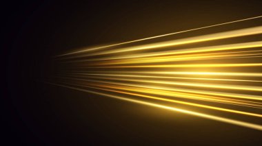 Panoramik yüksek hız teknolojisi konsepti, soyut ışık arkaplanı. Modern soyut yüksek hızlı hareket. Karanlık arkaplan üzerinde hareket bulanıklığı olan dinamik hareket ışığı izleri.